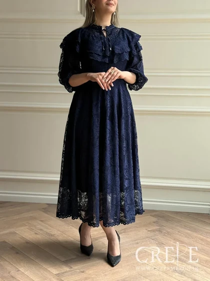 پیراهن گیپور جلو چین