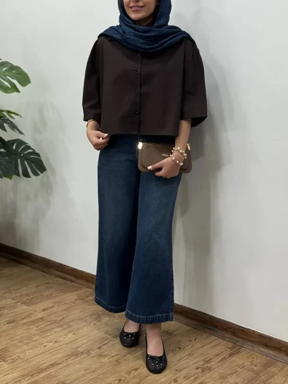 شومیز لینن پنبه‌ایل ماه