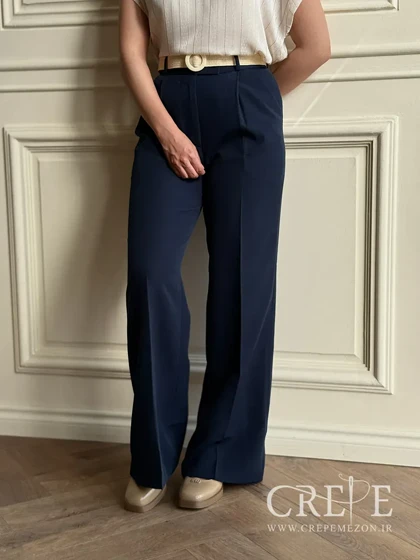 شلوار کرپ دوبل پیله دار قد 108