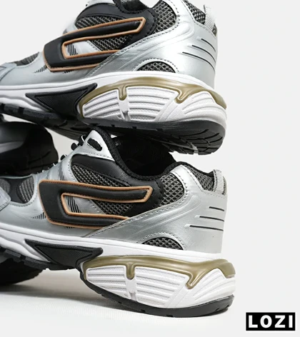 کفش کتانی مردانه نقره ای خاکستری مشکی DIESEL S-SERENDIPITY SPORT مدل 5815