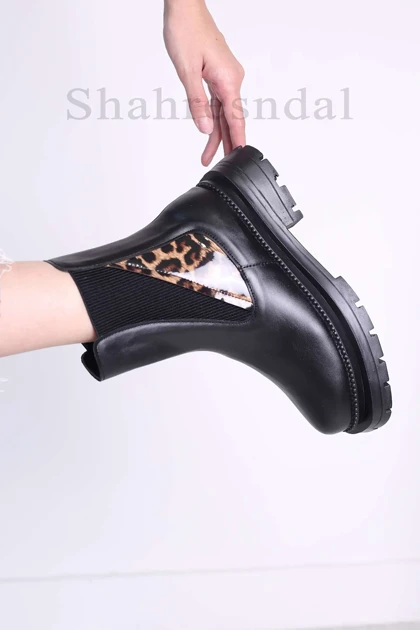 نیم بوت زنانه پلنگی کد 8342