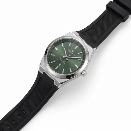ساعت مچی مردانه رومانسون امپریال مدل 1415G.02 صفحه سبز بند رابر مشکی