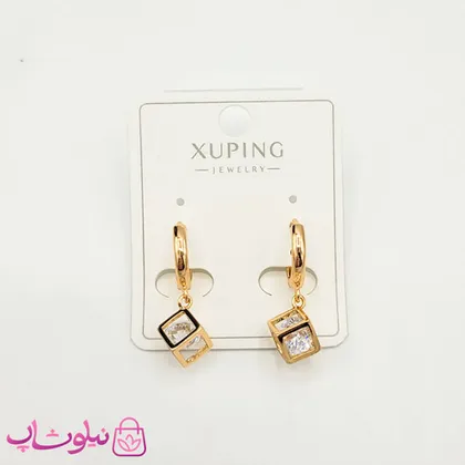 گوشواره زنانه ژوپینگ مدل مکعب