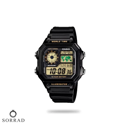 ساعت مچی دیجیتالی مردانه کاسیو | مدل CASIO AE-1200WH