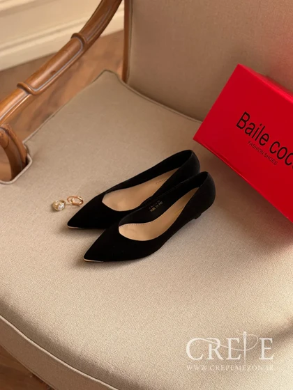 کفش مخمل طرحدار پاشنه 4/5 سانت