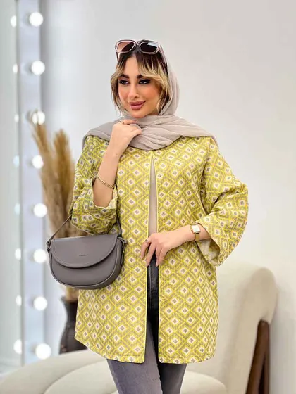 مانتو ژاکارد طرح لوزی