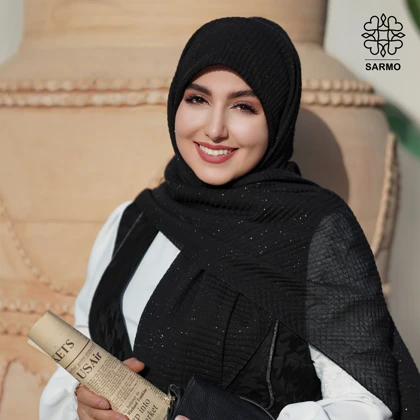 روسری نخ پلیسه اکلیل