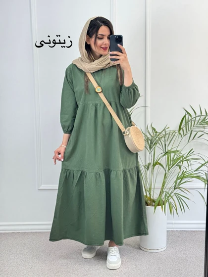 پیراهن مانتویی دریا لینن