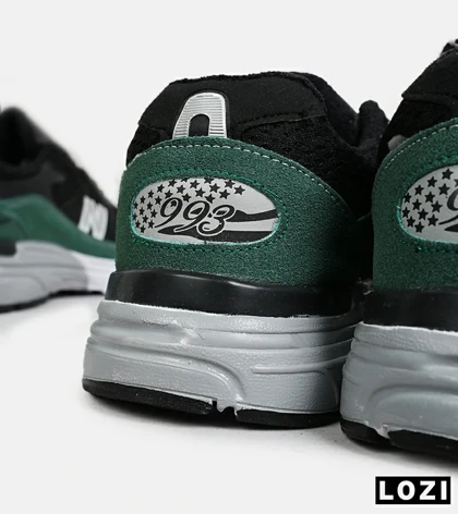 کفش کتانی بزرگ پا مشکی سبز NEW BALANCE 993