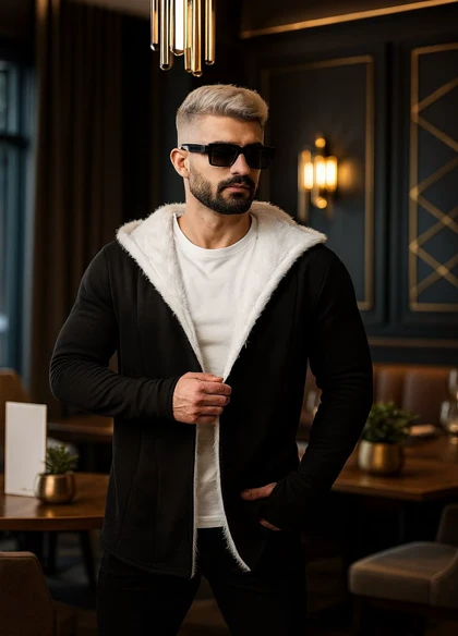 شنل خز سفید مردانه مدل venit