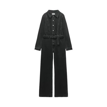 جامپسوت جین سنگشور زغالی زارا اورجینال مدل وینتیج