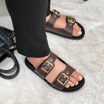 اسلیپر زنانه زارا (ZARA) مدل آرامیس رنگ قهوه‌ای