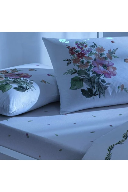 سرویس روتختی دو نفره Taç مدل Petunia پنبه‌ای - صورتی