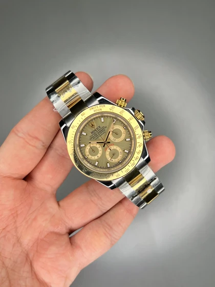 ساعت مچی رولکس دیتونا سیلورطلایی صفحه طلایی Rolex Daytona