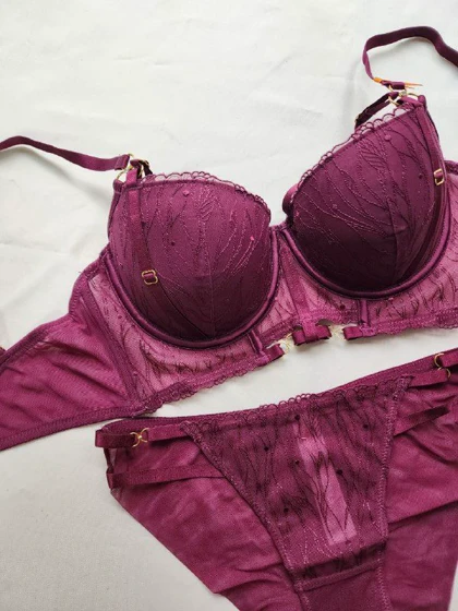 ست سوتین و شورت جکدار فنردار کد: 5109