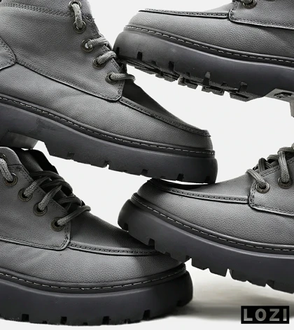 نیم بوت چرمی مردانه طوسی Timberland
