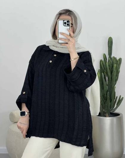 شومیز جلو بسته کوک دوزی شده(70)کد3510