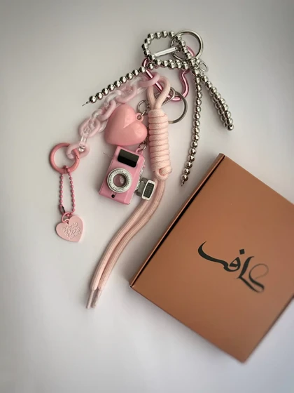 چارم بگ های رنگی (صورتی)