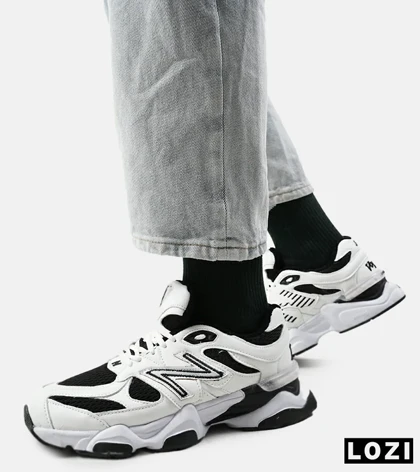 کفش کتانی مردانه و زنانه سفید مشکی NEW BALANCE 9060