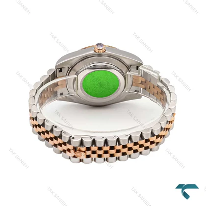 رولکس مردانه دورنگ رزگلد صفحه مشکی ایندکس خط Rolex-6115-G