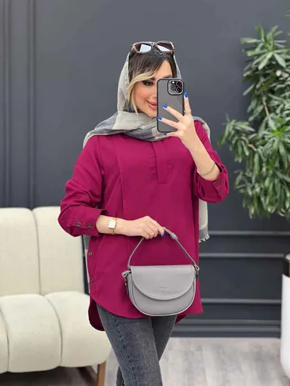 مانتو بغل سه دکمه آستین پیله