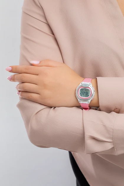 ساعت دیجیتال زنانه کاسیو مدل LW-203-4A بند رزین صورتی