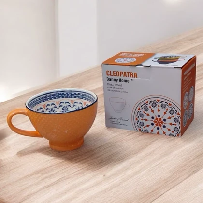 فنجان لته خوری طرح دار رنگی دنی هوم / BA56