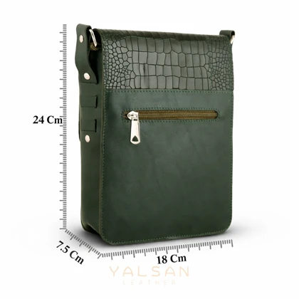 کیف دوشی چرم یلسان مدل ماهان کد 010-PRM