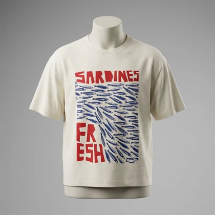 تیشرت زنانه مدل Sardines کد 203