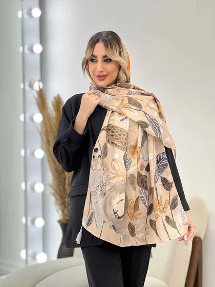 شال طرح گل آفتاب گردان