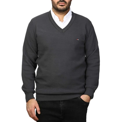 پلیور بافت یقه هفت فندوقی مردانه مدل 6698511