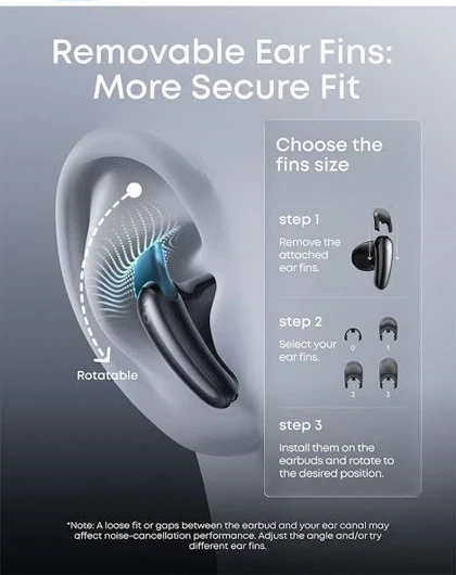 هندزفری بی‌سیم انکر Soundcore Liberty Buds مدل D1200 مشکی با ANC