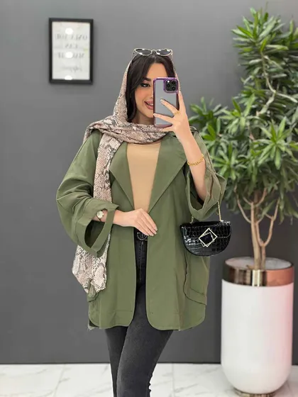 مانتو لینن آستین برش‌دار