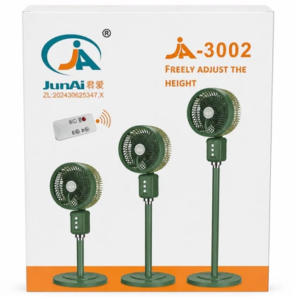 پنکه شارژی ایستاده جون آی JunAi مدل JA-3002 با ریموت کنترل