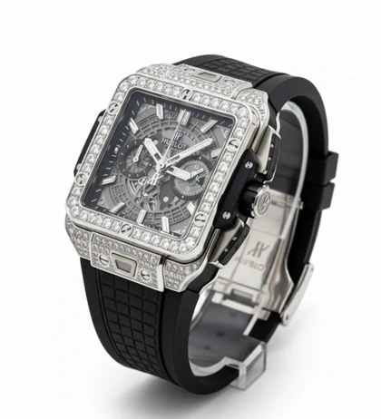 ساعت هابلوت دورنگین نقره ای