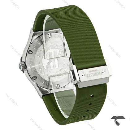 ساعت هابلوت زنانه سیلور سبز دورنگین Hublot-10446-L