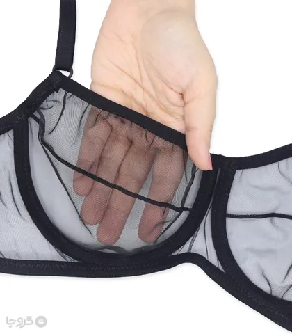 ست بند جوراب و شورت و سوتین توری فنردار White Lady وایت لیدی طرح 18
