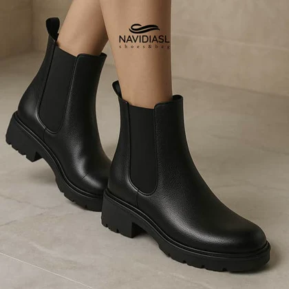 نیم بوت زنانه چرم اسپرت کد 2022002