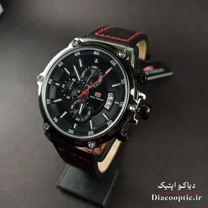 ساعت مچی مردانه اورجینال موتور ژاپنی برند مینی فوکوس سه موتور مدل Mf0175G.02 بند چرم