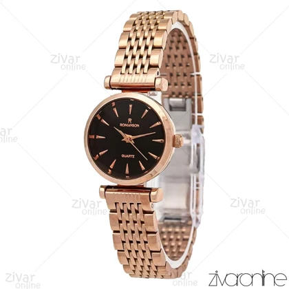 ساعت رومانسون زنانه رزگلد مشکی 106205