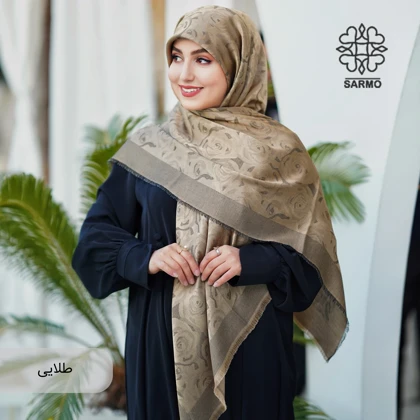 روسری رونا گل رز لمه دار