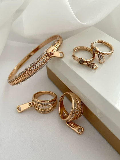 گوشواره،بنگل،انگشتر زیپ ژوپینگ