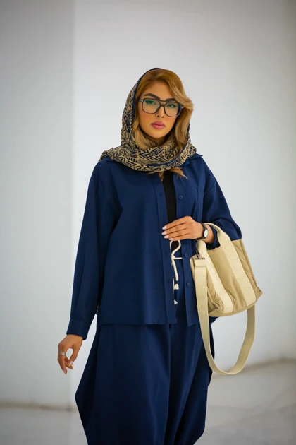 مانتو پلی لینن پیراهنی