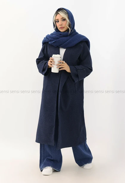 پالتو فوتر پشت دکمه آستر دار کد1005030