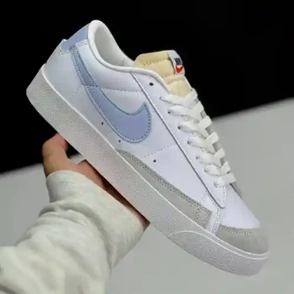 کفش نایک بلیزر لو سفید آبی Nike Blazer Low White Blue