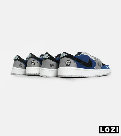 کفش کتانی مردانه و زنانه آبی طوسی نایک NIKE jordan Vodoo