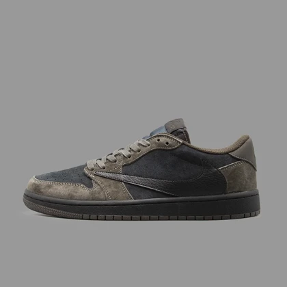 نایکی جردن 1 ترویس اسکات مشکی قهوه ای ساق کوتاه Nike Air Jordan 1 Low OG Travis Scott Black Brown