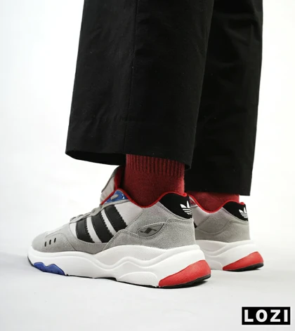 کفش کتانی مردانه طوسی مشکی ADIDAS torsion