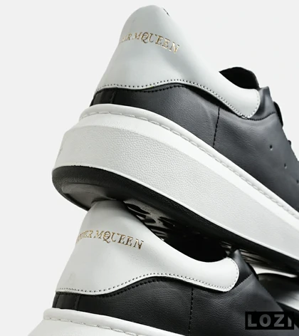 کفش کتانی مردانه کژوال مشکی سفید Alexander McQueen