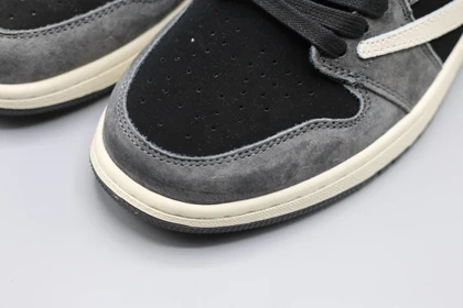 کتانی نایکی جردن 1 لو تراویس طوسی مشکی /Nike air Jordan1Travis